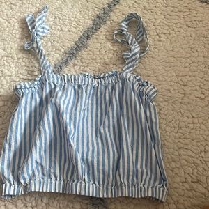 cutest blue stripe tie top